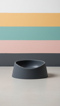 Urban charcoal anti-spill silicone pet bowl