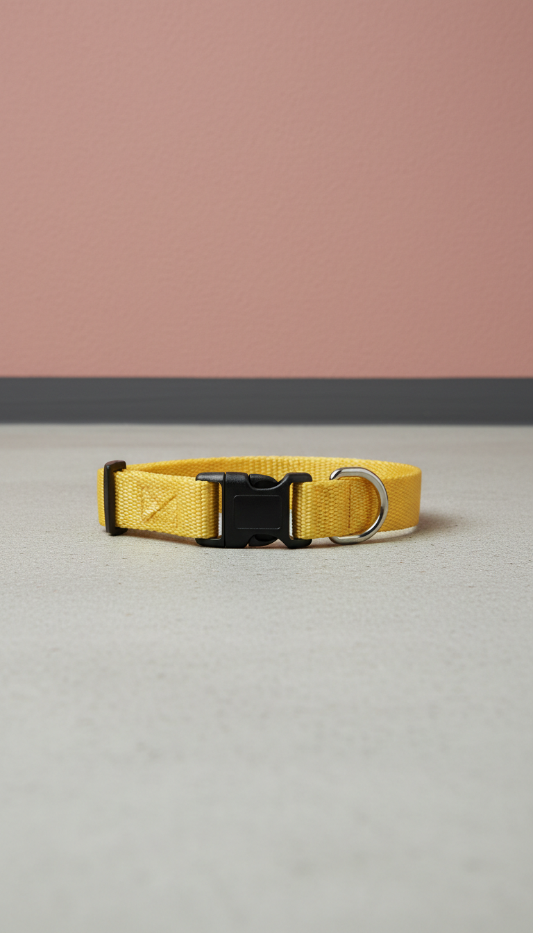 Sunbeam yellow adjustable dog collar